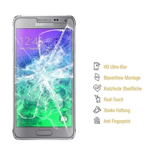 3x Panzerfolie fr Samsung Galaxy Alpha ANTI-SCHOCK Displayschutzfolie HD KLAR
