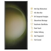 5x Blickschutz 9H Panzerhartglas für Samsung Galaxy S23 Ultra FULL CURVED ANTI-SPION Privacy Displayschutz Panzerfolie Schutzfolie Schutzglas echtes Tempered Panzerglas Screen Protector