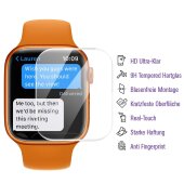 3x UV-Liquid 9H Panzerglas für Apple Watch 7/ 8 45 mm 3D KLAR echtes Tempered Panzerhartglas Displayschutz Schutzglas Schutzfolie Panzerfolie Screen-Protector