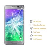 4x 9H Nano-Glass für Samsung Galaxy Alpha 3D KLAR Anti-Shock Anti-Bruch Anti-Stoß Anti-Schmutz Panzernanoglas Displayschutz Schutzfolie Panzerfolie Panzerglas Screen-Protector