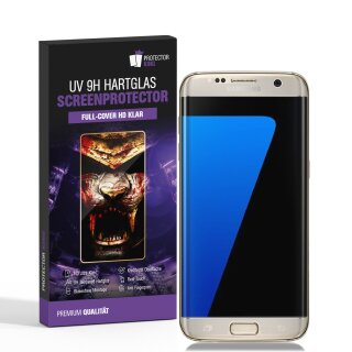 6x UV-Liquid 9H Panzerglas für Samsung Galaxy S7 Edge 3D KLAR echtes Tempered Panzerhartglas Schutzglas Displayschutz Panzerfolie Schutzfolie Screen Protector