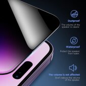 6x Blickschutz 9H Panzerglas für iPhone 13 3D KLAR PRIVACY ANTI-SPY Staubfreie Installation echtes Tempered Panzerhartglas Schutzglas Displayschutz Schutzfolie Screen-Protector