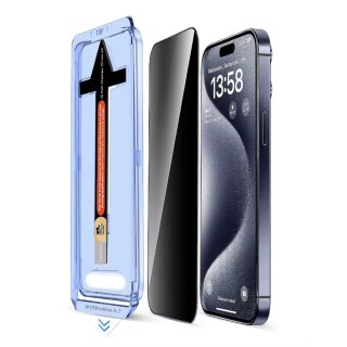 4x Blickschutz 9H Panzerglas für iPhone 14 3D KLAR PRIVACY ANTI-SPY Staubfreie Installation echtes Tempered Panzerhartglas Schutzglas Displayschutz Schutzfolie Screen-Protector