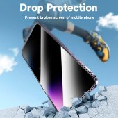 6x Blickschutz 9H Panzerglas für iPhone 14 Pro Max 3D KLAR PRIVACY ANTI-SPY Staubfreie Installation echtes Tempered Panzerhartglas Schutzglas Displayschutz Schutzfolie Screen-Protector