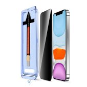 3x Blickschutz 9H Panzerglas für iPhone 11 3D KLAR PRIVACY ANTI-SPY Staubfreie Installation echtes Tempered Panzerhartglas Schutzglas Displayschutz Schutzfolie Screen-Protector