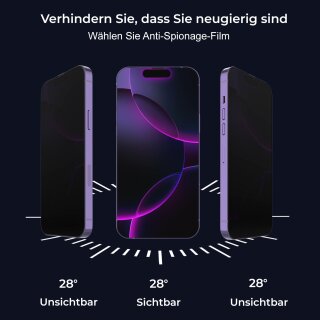 6x Blickschutz 9H Panzerglas für iPhone 11 Pro 3D KLAR PRIVACY ANTI-SPY Staubfreie Installation echtes Tempered Panzerhartglas Schutzglas Displayschutz Schutzfolie Screen-Protector