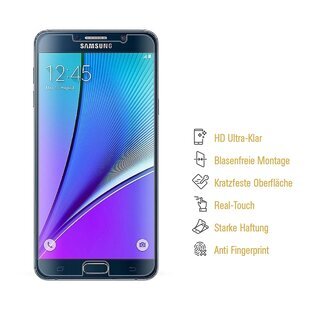 4x Panzerfolie fr Samsung Galaxy Note 5 ANTI-SCHOCK Displayschutzfolie HD KLAR