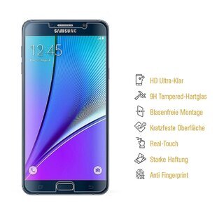 1x 9H Hartglasfolie fr Samsung Galaxy Note 5 Panzerfolie Displayglas HD KLAR Panzerglas Schutzfolie