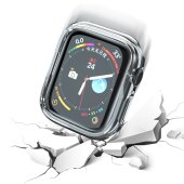 Schutzhülle für Apple Watch 7/ 8/ 9 41 mm Smartwatch Schutz Hülle Case Cover Tasche Transparent Uhr Bumper ANTI-SHOCK/ ANTI-STOß