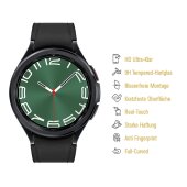 5x 9H Panzerhartglas für Samsung Galaxy Watch 6 44 mm 3D KLAR Panzerglas Displayschutz Schutzglas Displayglas Screen-Protector