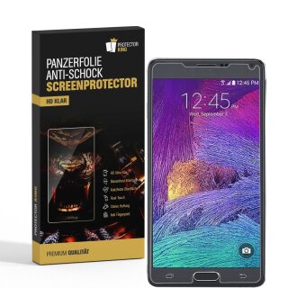 2x Panzerfolie fr Samsung Galaxy Note 4 ANTI-SCHOCK Displayschutzfolie HD KLAR