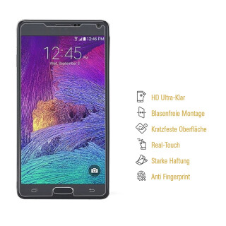 6x Panzerfolie fr Samsung Galaxy Note 4 ANTI-SCHOCK Displayschutzfolie HD KLAR
