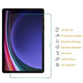 3x 9H Panzerglas für Samsung Galaxy Tab S9 Plus 3D KLAR Displayschutz Echtes Tempered Panzerhartglas Schutzglas Panzerfolie Schutzfolie Screen-Protector