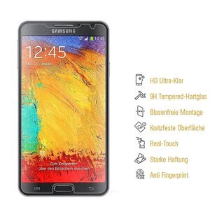 1x 9H Hartglasfolie fr Samsung Galaxy Note 3 Panzerfolie Displayglas HD KLAR Panzerglas Schutzfolie