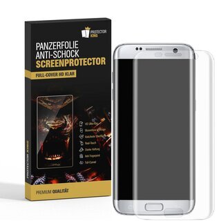 1x Panzerfolie fr Samsung Galaxy S7 Edge FULL COVER Displayschutzfolie HD KLAR