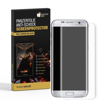 2x Panzerfolie fr Samsung Galaxy S7 Edge FULL COVER Displayschutzfolie HD KLAR