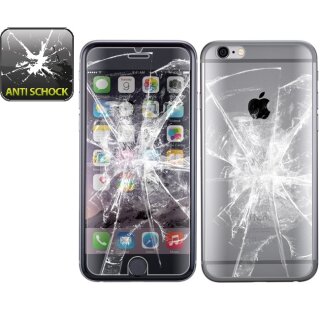6x 9H Nano-Glass für iPhone 6 6S 3D KLAR Anti-Shock Anti-Bruch Anti-Stoß Anti-Schmutz Panzernanoglas Displayschutz Schutzfolie Panzerfolie Panzerglas Screen-Protector