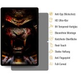 2x Blickschutz 9H Panzerglas für Samsung Galaxy Tab S9 Plus ANTI-SPY Privacy Displayschutz Schutzglas Schutzfolie echtes Tempered Glass Screen-Protector