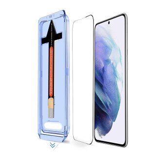 1x 9H Panzerglas für Samsung Galaxy S21 Plus 3D KLAR Auto-Dust-Eliminierung echtes Tempered Glass Schutzglas Displayschutz Schutzfolie Screen-Protector