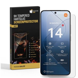 4x 9H Panzerglas für Xiaomi 14 Matt ANT-Reflex echtes Tempered Glass Panzerfolie Displayschutz Schutzglas Schutzfolie Screen-Protector