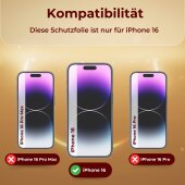 4x 9H Panzerglas für iPhone 16 HD KLAR echtes...
