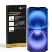 2x 9H Panzerglas für iPhone 16 matt Anti-Reflex entspiegelt echtes Tempered Glass Panzerfolie Displayschutz Schutzglas Schutzfolie Screen-Protector