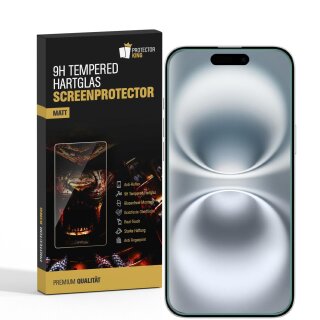 4x 9H Panzerglas für iPhone 16 Plus matt Anti-Reflex entspiegelt echtes Tempered Glass Panzerfolie Displayschutz Schutzglas Schutzfolie Screen-Protector