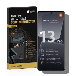 5x Blickschutz 9H Panzerhartglas für Xiaomi 13 Pro Sichtschutz Schutzglas Displayschutz Panzerfolie Schutzfolie echtes Tempered Panzerglas Screen Protector