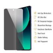 4x Blickschutz 9H Panzerhartglas für Xiaomi 13T/ 13T Pro Sichtschutz echtes Tempered Panzerglas Displayschutz Panzerfolie Schutzfolie Schutzglas
