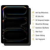 1x Anti-Spy 9H Panzerglas für iPad Pro 11 2024 Blickschutz Privacy echtes Tempered Glass Displayglas Schutzglas Displayschutz Schutzfolie Screen-Protector
