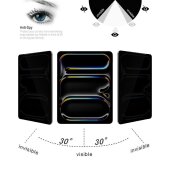 1x Anti-Spy 9H Panzerglas für iPad Pro 11 2024 Blickschutz Privacy echtes Tempered Glass Displayglas Schutzglas Displayschutz Schutzfolie Screen-Protector