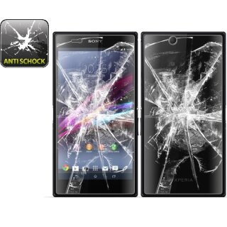 6x Panzerfolie für Sony Xperia Z ANTI-SCHOCK Displayschutzfolie HD ULTRA KLAR FB