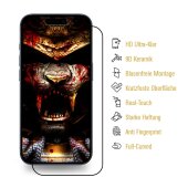 2x Keramik-Glass für iPhone 16 Pro FULL COVER 3D KLAR Displayschutz Schutzglas Schutzfolie Panzerfolie Panzerglas Screen-Protector