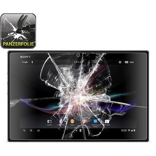2x Panzerfolie fr Sony Xperia Z Tablet ANTI-SCHOCK Displayschutzfolie HD KLAR