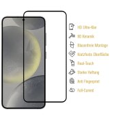 1x Keramik-Glass für Samsung Galaxy S25 FULL COVER HD KLAR Displayschutz Schutzglas Schutzfolie Panzerfolie Screen-Protector