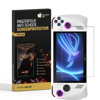 4x Panzerfolie für Asus Rog Ally HD KLAR Displayschutz Schutzfolie Panzerfolie Screen-Protector ANTI-SHOK ANTI-BRUCH-ANTI-STOß