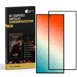 4x 9H Panzerglas für Samsung Galaxy S25 Ultra FULL COVER matt Anti-Reflex entspiegelt echtes Tempered Glass Panzerfolie Displayschutz Schutzglas Hartglas Schutzfolie Screen-Protector