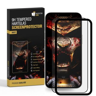 3x 9H Panzerglas für iPhone 13 FULL COVER matt Anti-Reflex mit Montagerahmen entspiegelt echtes Tempered Glass Panzerfolie Displayschutz Schutzglas Hartglas Schutzfolie Screen-Protector