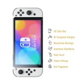 4x flexibles 9H Panzerglas für Nintendo Switch Oled HD klar Displayschutz Schutzglas Hartglas Schutzfolie Screen-Protector