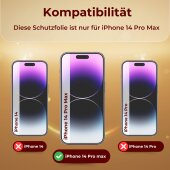 5x 9H Panzerglas für iPhone 14 Pro Max HD KLAR echtes Tempered Glass Panzerfolie Displayschutz Schutzglas Hartglas Schutzfolie Screen-Protector