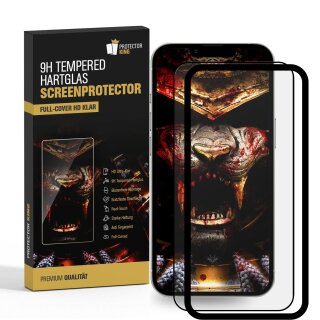 2x 9H Panzerglas für iPhone 16e FULL COVER HD KLAR mit Montagehilfe echtes Tempered Glass Panzerfolie Displayschutz Schutzglas Schutzfolie Screen-Protector