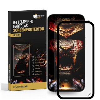 3x 9H Panzerglas für iPhone 14 Plus 3D A++ kristall klar mit Montagehilfe echtes Tempered Glass Panzerfolie Displayschutz Schutzglas Hartglas Schutzfolie Screen-Protector