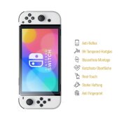 5x 9H Panzerglas für Nintendo Switch Oled matt Anti-Reflex entspiegelt echtes Tempered Glass Displayschutz Schutzglas Hartglas Schutzfolie Screen-Protector