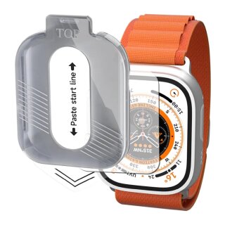5x 9H Panzerglas Apple Watch Ultra 2 49 mm HD KLAR mit Montagehilfe echtes Tempered Glass Displayschutz Schutzglas Hartglas Schutzfolie Screen-Protector