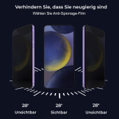 4x Blickschutz 9H Panzerglas für Samsung Galaxy S25 Edge Anti-Spy Auto Dust Elimination privacy echtes Tempered Glass Schutzglas Displayschutz Schutzfolie Screen-Protector