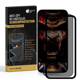 5x Blickschutz 9H Panzerglas für iPhone 15 Pro Full-Cover mit Montagehilfe Anti-Spy Displayschutz Schutzglas Schutzfolie echtes Tempered Glass Screen Protector