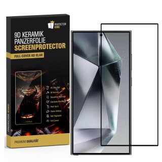 3x Keramik-Glass für Samsung Galaxy S25 Ultra FULL COVER HD KLAR Ceramic Displayschutz Schutzfolie Anti-Schmutz, Anti-Kratz, Anti-Shock, Screen-Protector