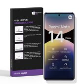 5x 9H Panzerglas für Xiaomi Redmi Note 14 Pro Plus FULL-CURVED HD KLAR UV-Liquid echtes Tempered Glass Displayschutz Schutzglas Schutzfolie Screen-Protector