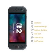 2x Panzerfolie für Nintendo Switch 2 Anti-Shock matt entspiegelt Splitterschutz Displayschutz Schutzfolie Screen-Protector