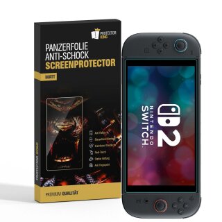 5x Panzerfolie für Nintendo Switch 2 Anti-Shock matt entspiegelt Splitterschutz Displayschutz Schutzfolie Screen-Protector